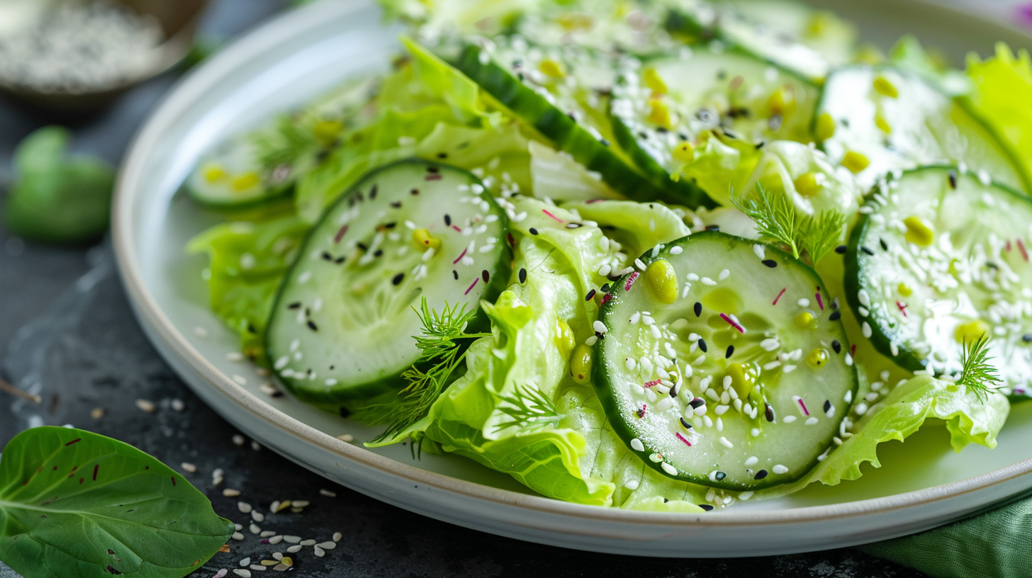 Wedge Salad with Soy Seeds & Pickled Dill Cucumbers: A Delicious Twist on a Classic Dish