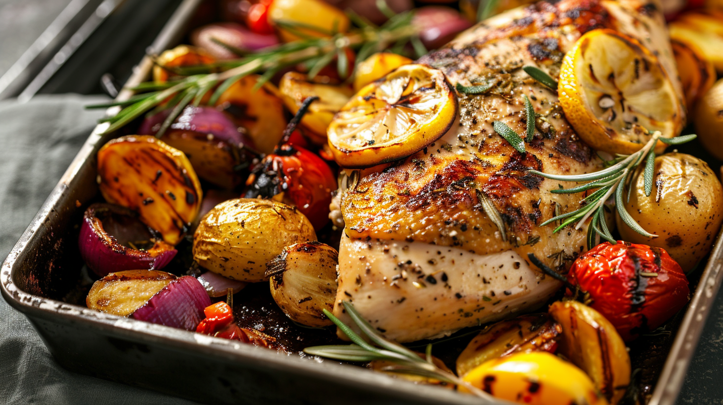 Grilled Lemon Herb Chicken with Roasted Vegetables